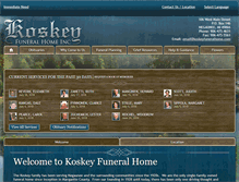 Tablet Screenshot of koskeyfuneralhome.com